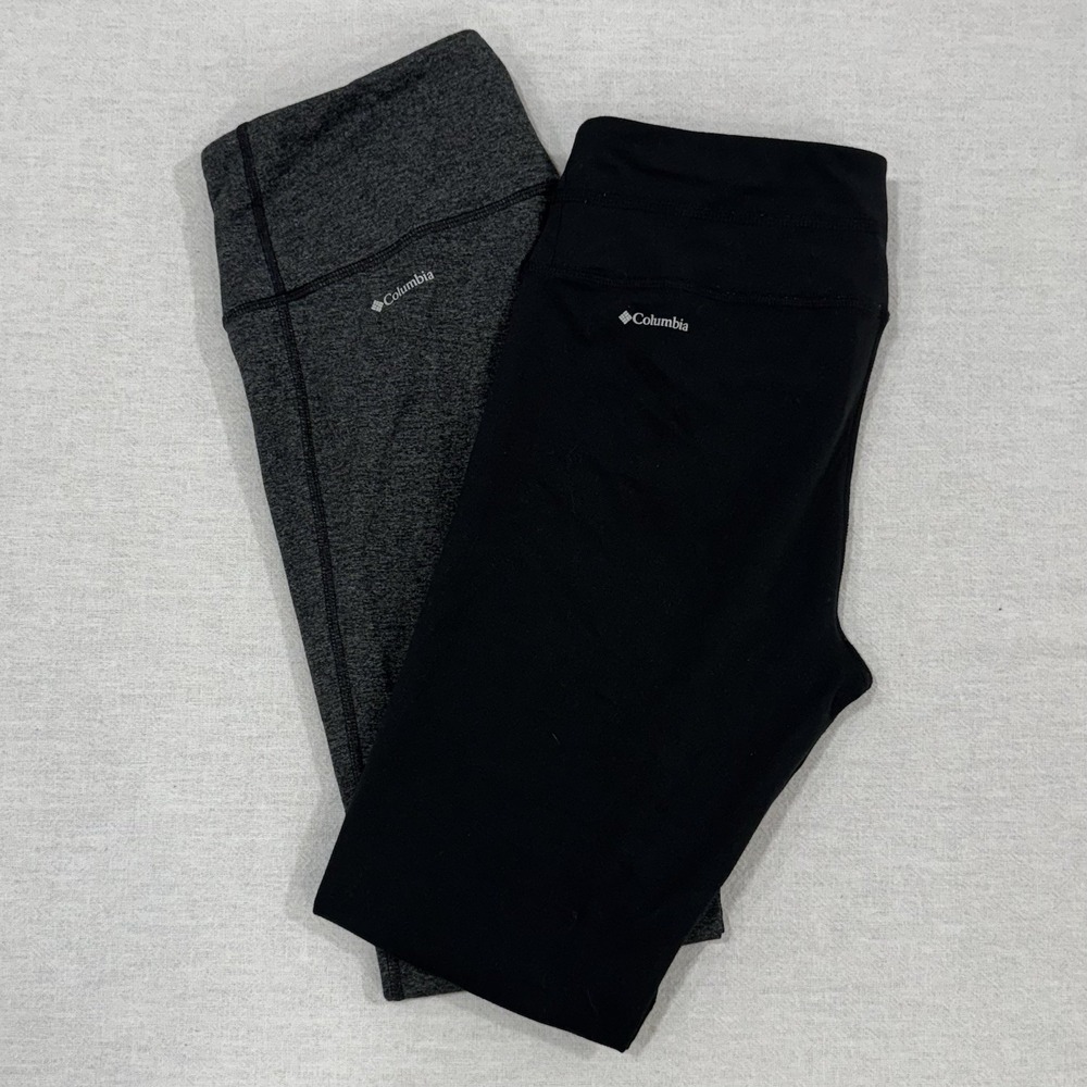 Lot Of 2 Columbia Leggings Women's Small Black & Gray